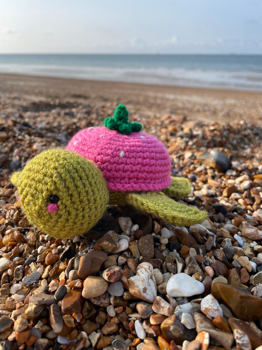 Strawberry Crochet Sea Turtle 