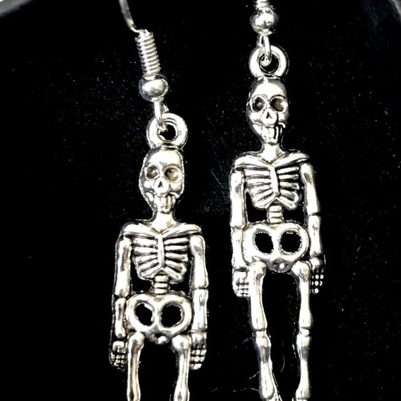 Halloween Skeleton Earrings Perfect for your Halloween Party, FREEPOST