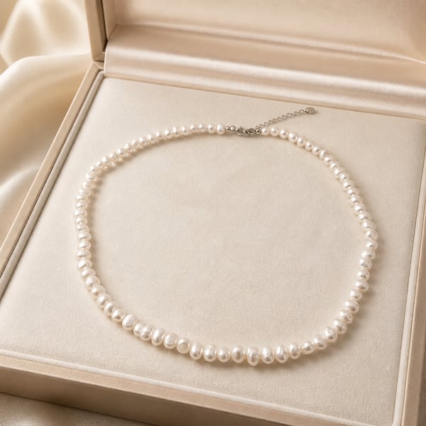 Irregular Freshwater Pearl Necklace in Sterling Silver – Meaningful Gift