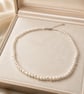Irregular Freshwater Pearl Necklace in Sterling Silver – Meaningful Gift - Image 1