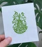 Snowdrops - Original Handprinted Lino Print - Image 2