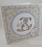 Handmade Thinking of you card - bunny with flower - Image 2