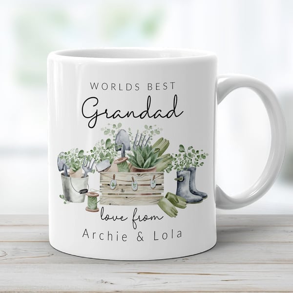 Personalised Ceramic Mug & Coaster - Birthday Gift For Grandad - Grandpa Etc