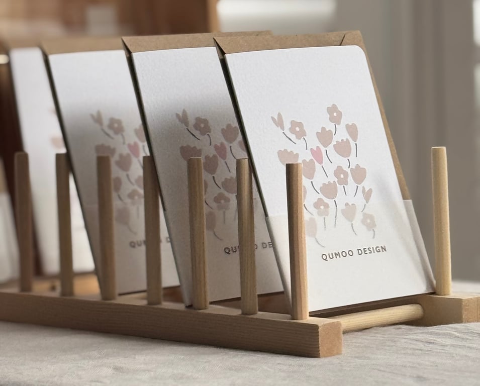 Tulips Heart Flowers Greeting Card (QM233)