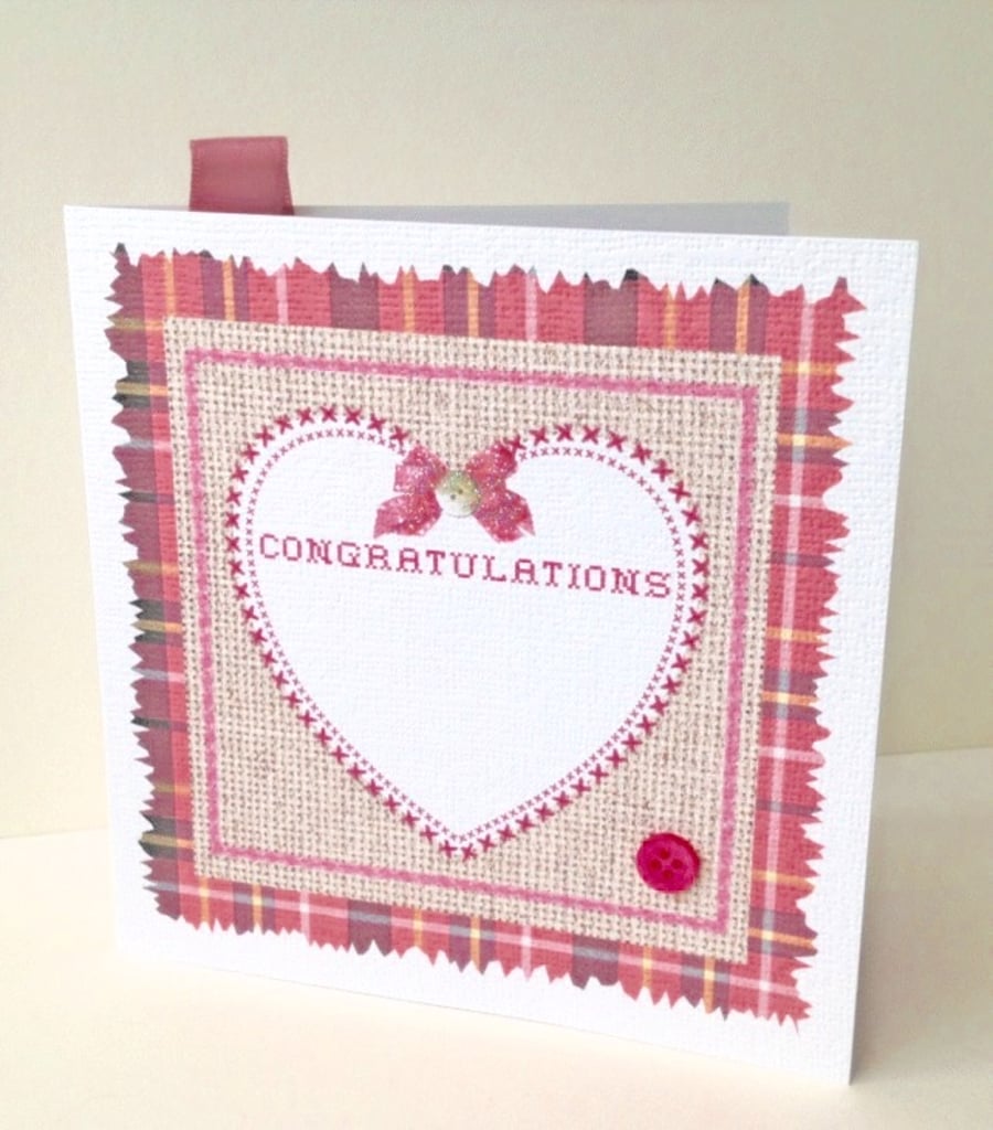 SALE -Greeting Card,Congratulations,Handmade Card,Can Be Personalised