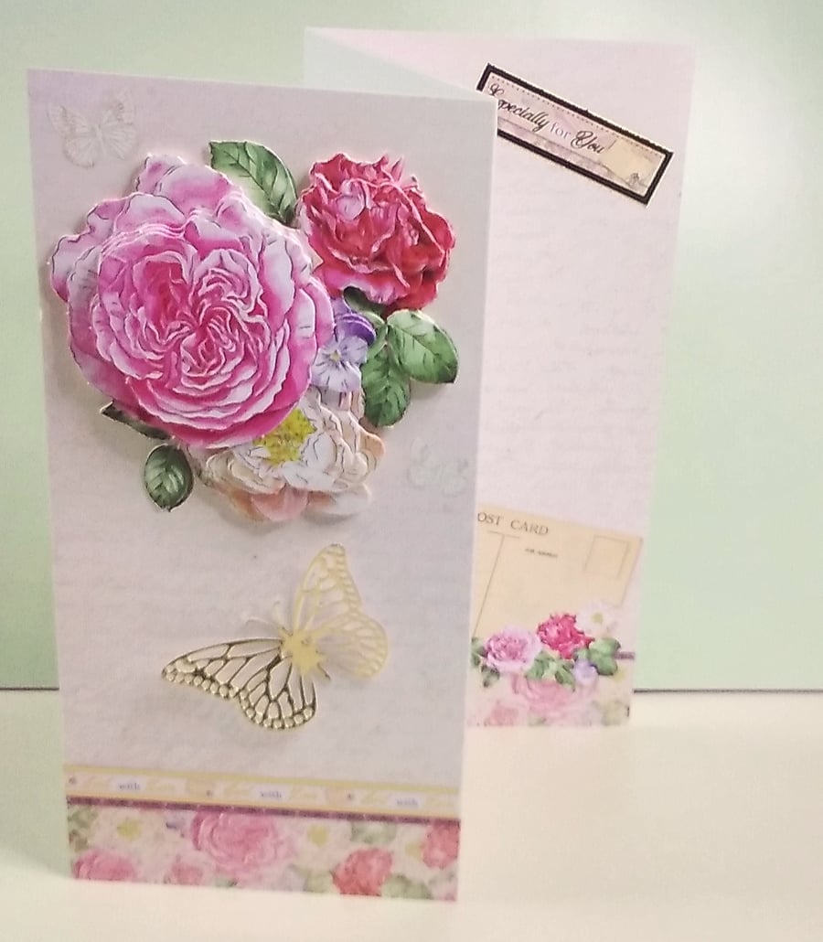 Floral card, Sent With Love