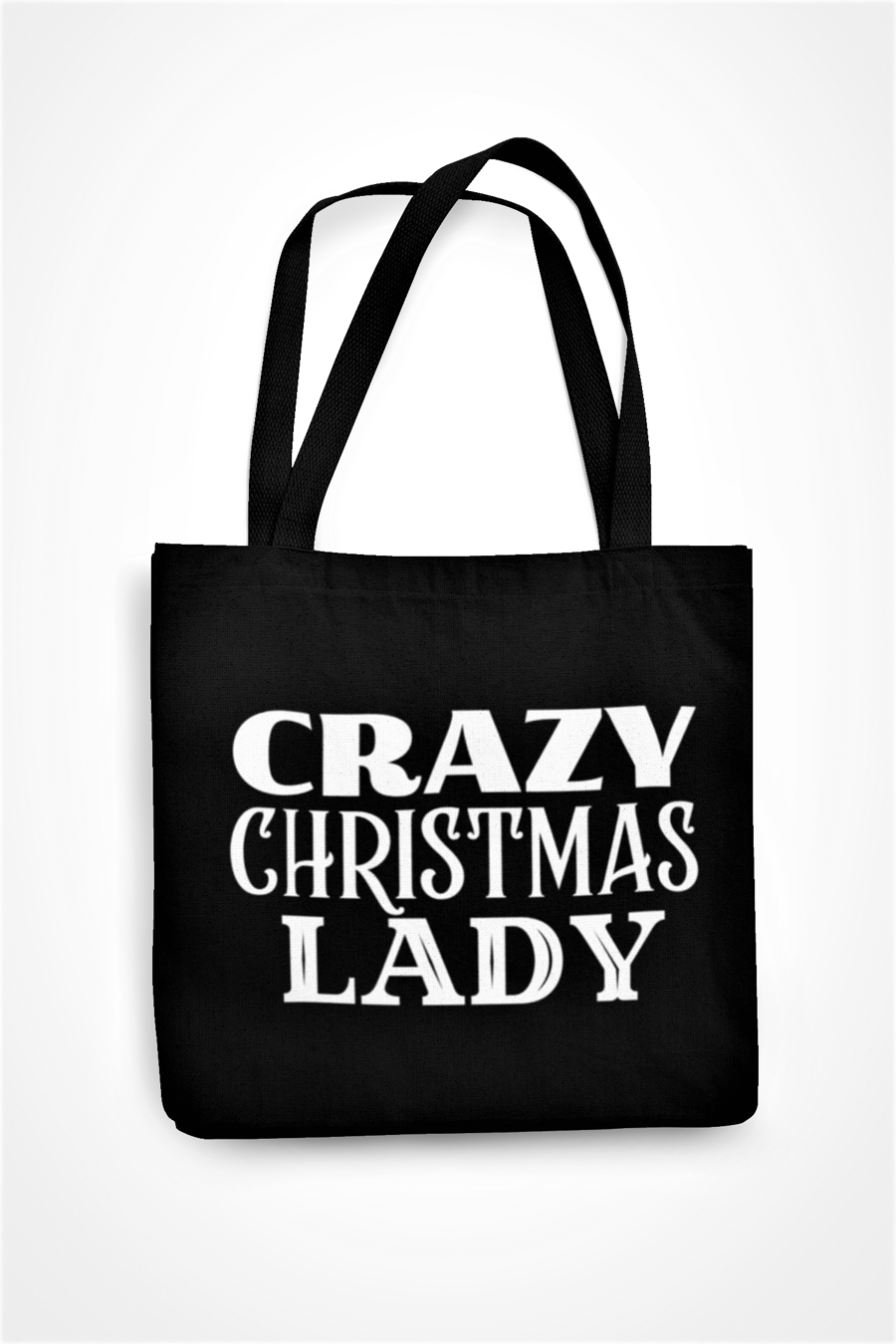 Crazy Christmas LADY Funny Christmas Tote Bag - Shopper Bag xmas Gift
