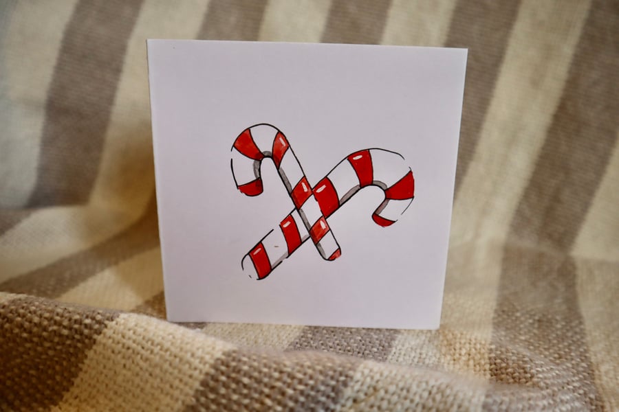 Candy Cane Christmas Card