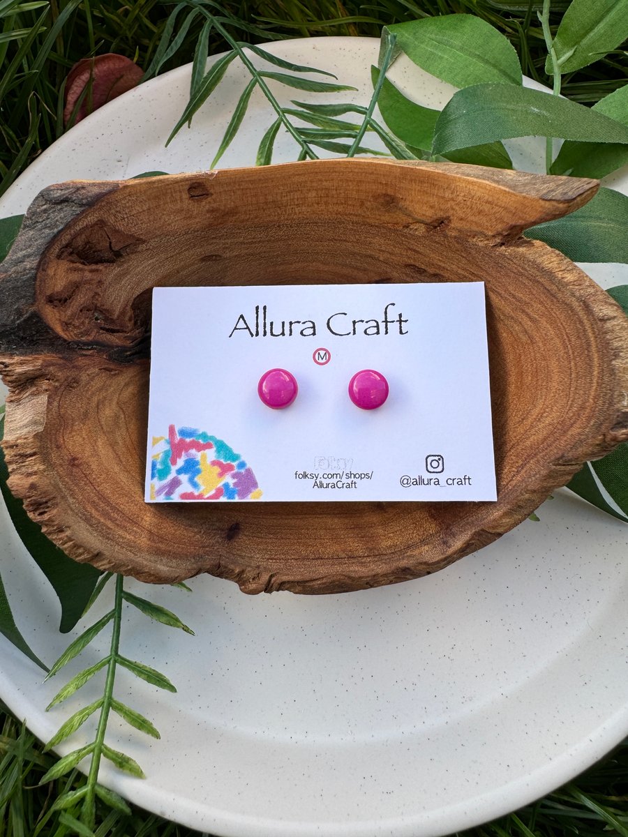  Pink Circle Studs - Micro