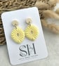 Pastel Boho Polymer Clay Earrings with Ash Wood Studs - Image 2