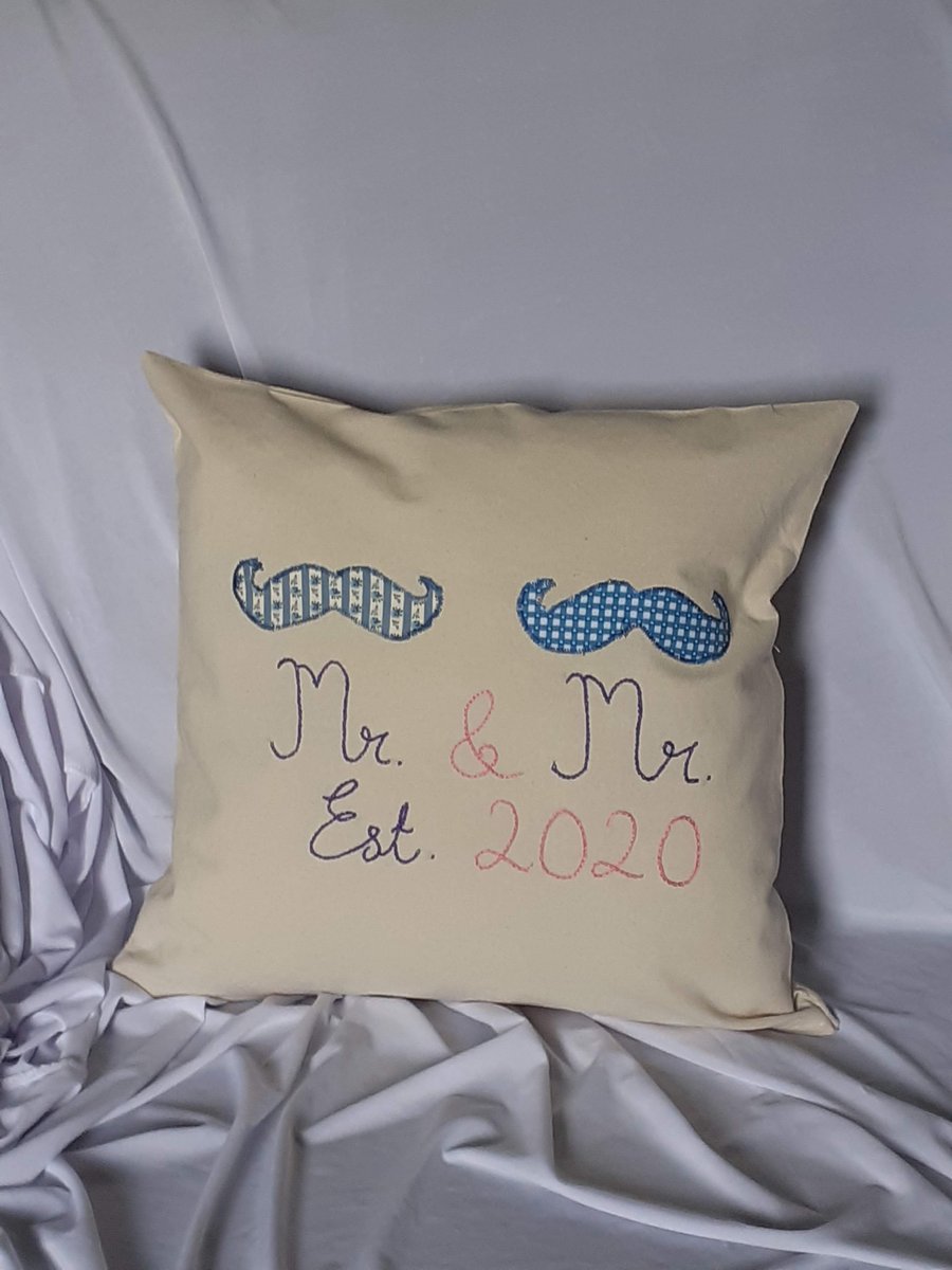 Mr & Mr wedding, anniversary cushion