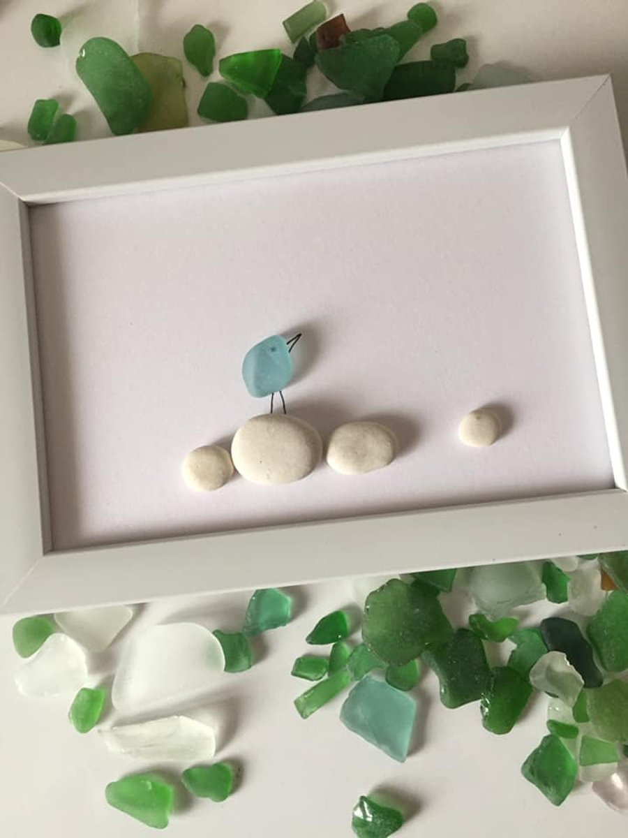 Sea Glass and Pebble Picture