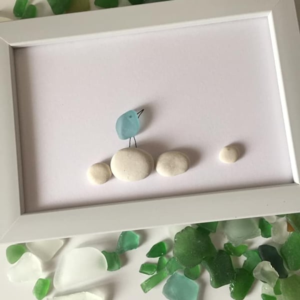 Sea Glass and Pebble Picture