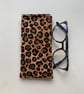 Leopard Print Fabric Quilted Glasses Case