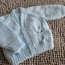 14" Newborn Baby Boys Owl Cardigan