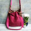 Pink Chenille Hobo bag