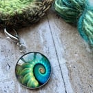 Crochet marker peacock fractal x1