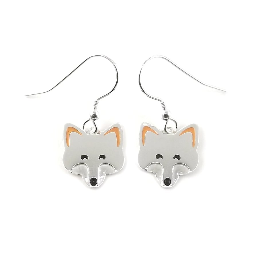 Sterling silver cheap fox earrings