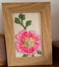 Hand Felted Hollyhock Textile Artwork