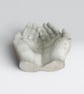 Grey Concrete Versatile Hand Shaped Catchall Bowl or Bird Bath or Feeder - Image 3