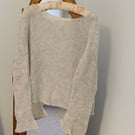 Fluffy and light weight alpaca silk handknit jumper 