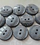 22.4mm Blue Silver Mix Sparkle Buttons x 5 Buttons - Image 1