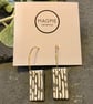 Ceramic hoop earrings - sgraffito grey - Image 2