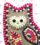 Felt Owl Brooch Pin - Image 3