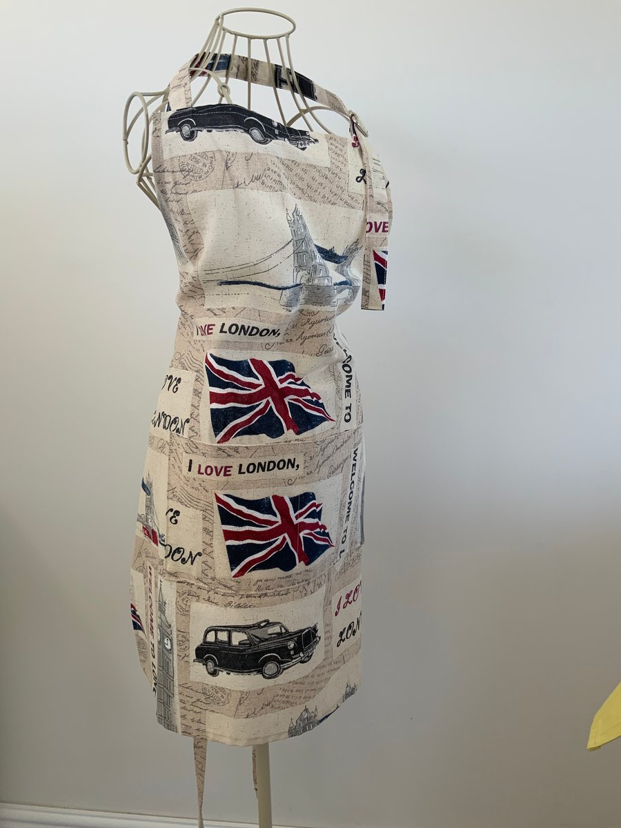 Full Apron, Lined Centre Pocket, Apron, Craft Apron, London