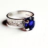 HANDMADE Recycled Sterling Silver Gemstone Star Design Ring