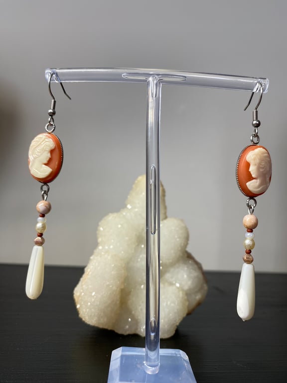 Adeline - Cameo Earrings 