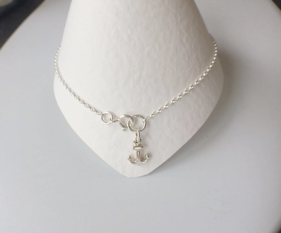 Sterling Silver Anchor Charm Ankle Anklet Bracelet Ankle Jewellery Chain