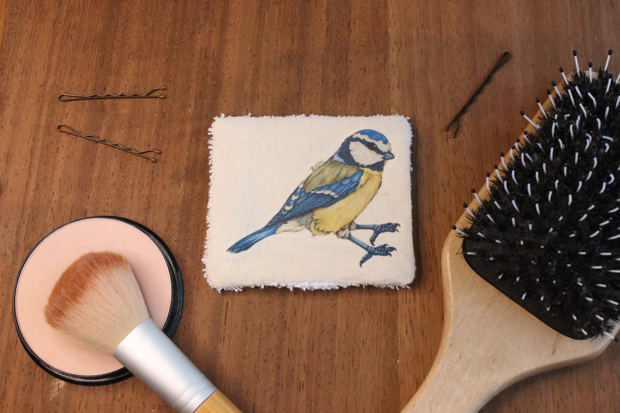 Blue-tit Washable & Reusable Eco Fabric Bird Face Wipe Gift Set