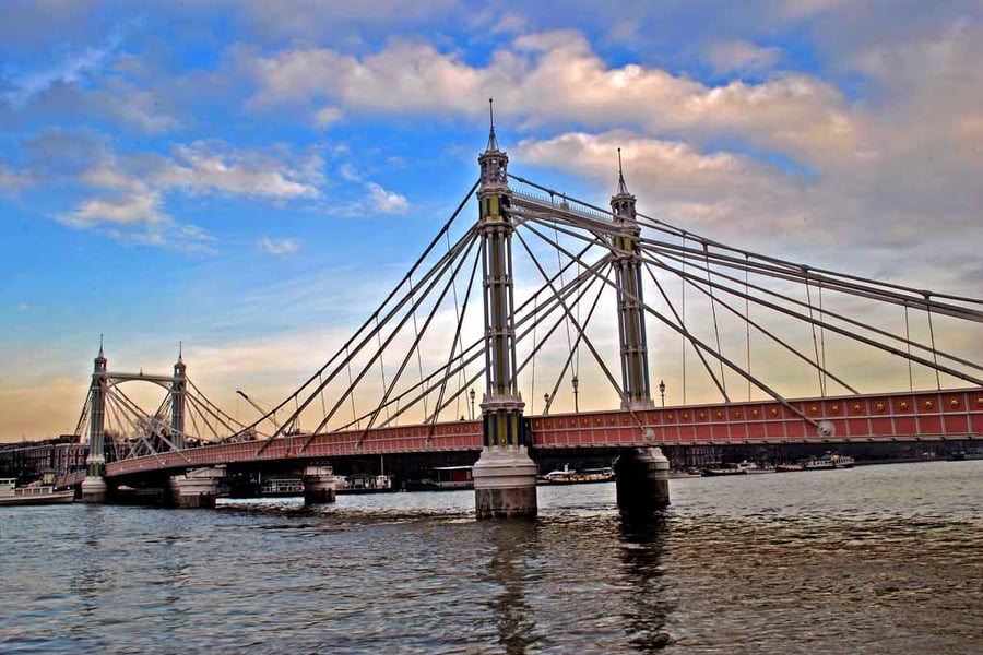 Albert Bridge River Thames London Photograph Print