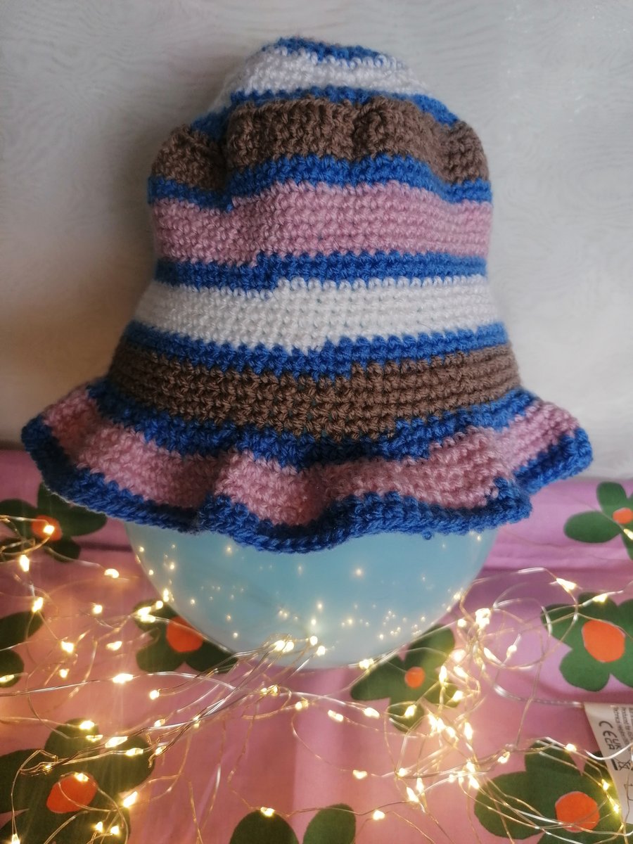 Rainbow Festival Crochet Bucket Hat