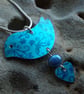 Blue bird with flowers and heart - Image 1