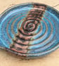 Dark turquoise speckled spoon rest - Image 1