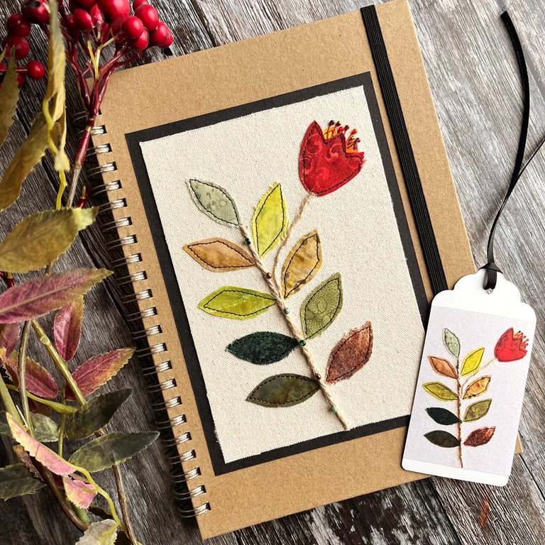 Pretty decorated A5 notebook, journal