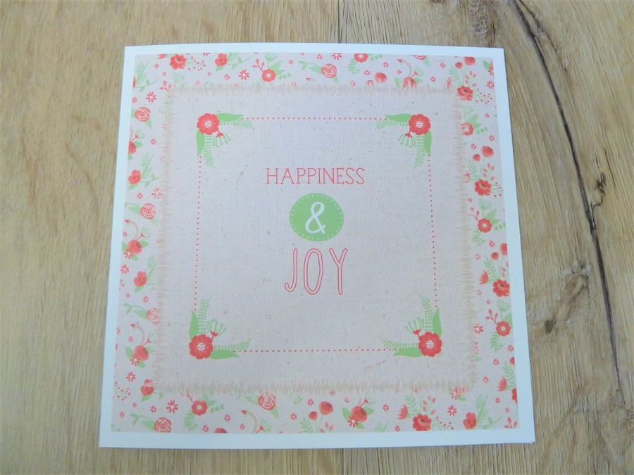 happiness and joy card