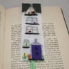 Embroidered Bookmark - Terraced House in Spring