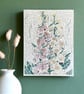 Summer Seconds - Mosaic Floral Art - Foxglove Mosaic Wall Plaque in White - Image 1