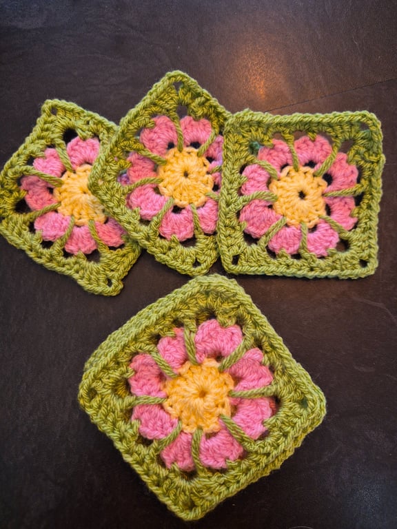 Handmade Crochet Granny Squares 
