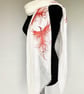 Phoenix Scarf Mythical Fire Bird Print Fashion. White. Wrap