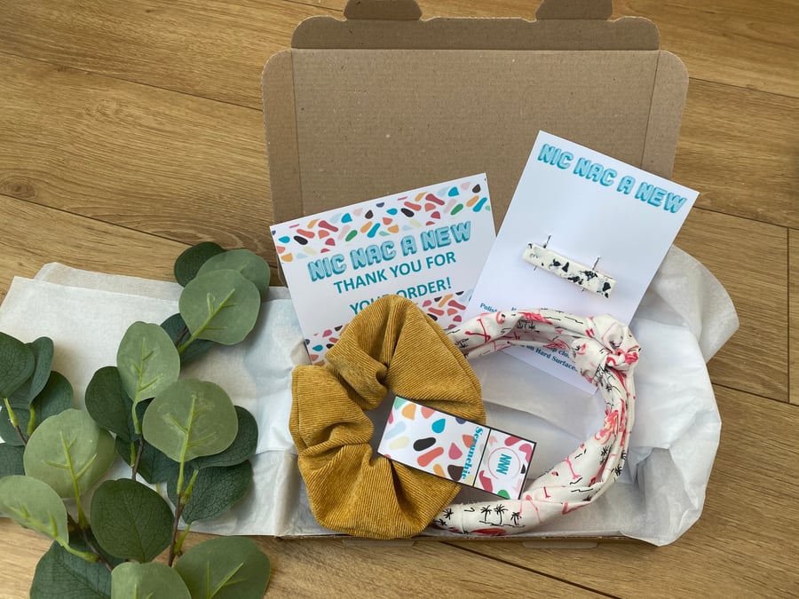 Hair Accessories and Face Covering Mystery Box, Mystery Box 