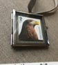 Buzzard- Mini glass frame with beautiful art Stamp 2” - Image 2