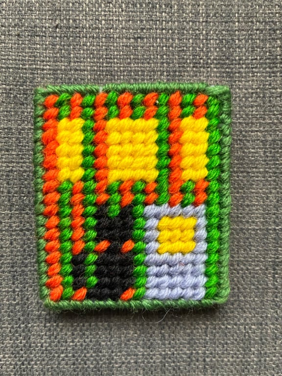 Spookytown House Brooch Cat piece
