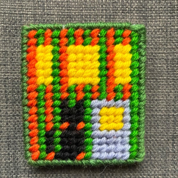 Spookytown House Brooch Cat piece