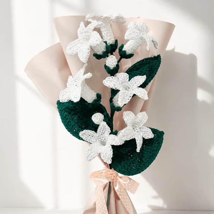 Handmade Crochet Jasmine Wedding Bouquet – Whit... - Folksy