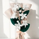 Handmade Crochet Jasmine Wedding Bouquet – White Bridal Flowers