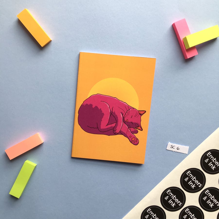 SLIGHT SECONDS SALE Sleeping Cat A6 Notebook 'SC6'